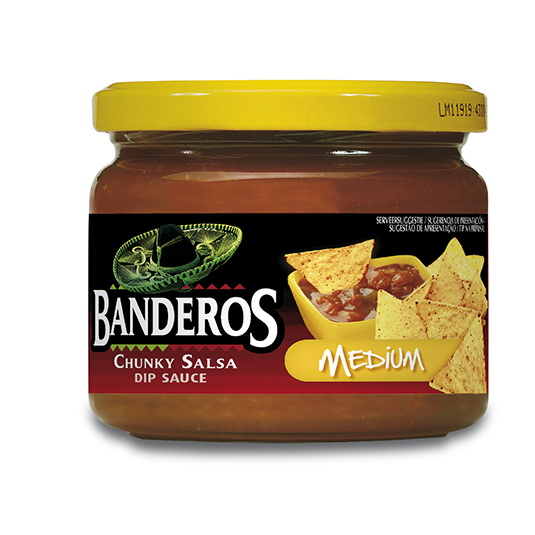 SALSA CHUNKY MEDIUM BANDEROS 300G