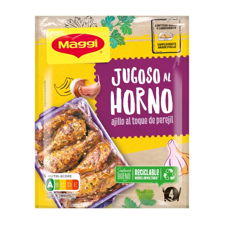 JUGOSO AL HORNO AJILLO MAGGI