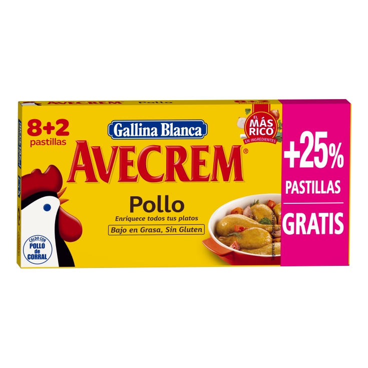 CALDO POLLO AVECREM 8+2 PASTILLAS