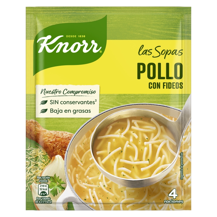 SOPA POLLO FIDEOS KNORR