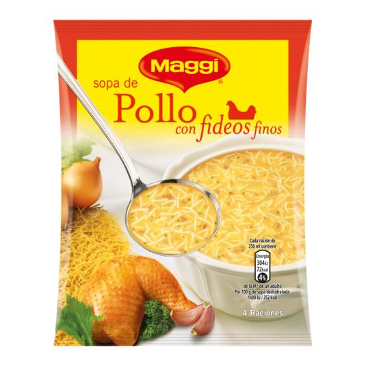 SOPA POLLO CON FIDEOS MAGGI