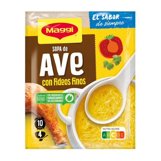 SOPA AVE CON FIDEOS MAGGI