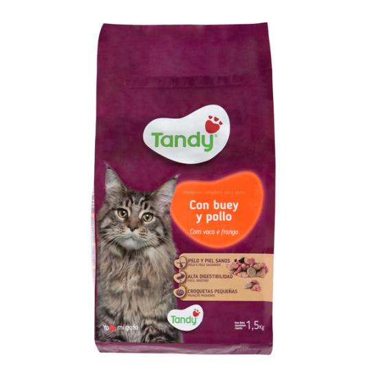 ALIMEN. GATO BUEY-POLL-VERD TANDY 1.5K