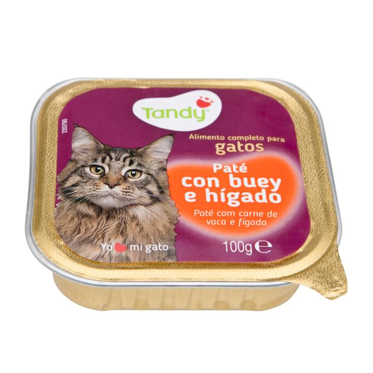 ALIMENTO GATO TANDY BUEY TARRINA 100G