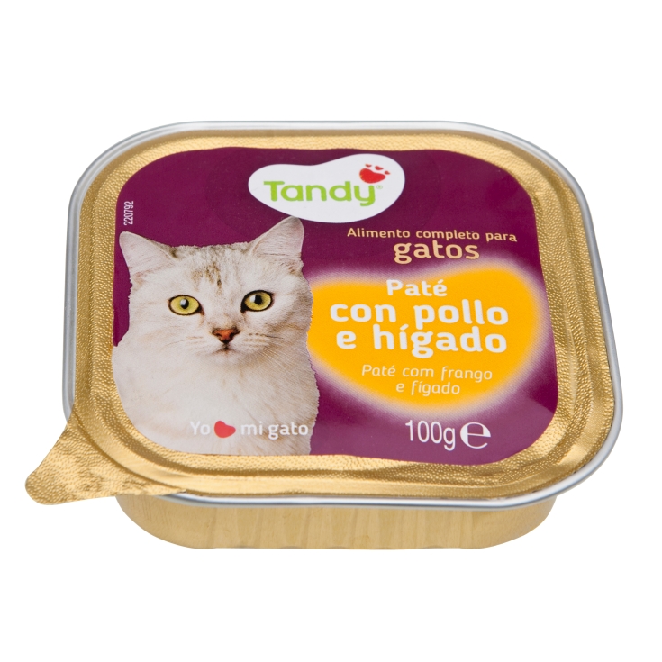 ALIMENTO GATO TANDY POLLO TARRINA 100G