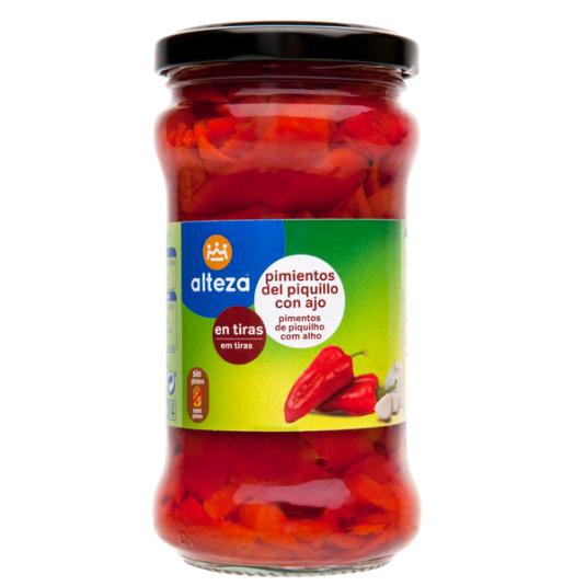 PIMIENTO PIQUILLO TIRAS/AJO ALTEZA 290G