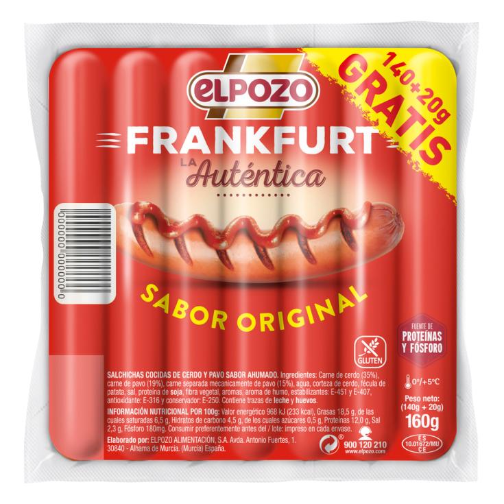 SALCHICHAS FRANKFURT ELPOZO 140G