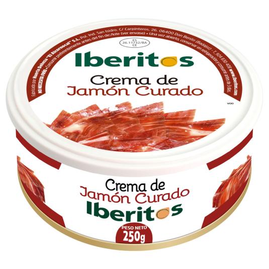 CREMA JAMON CURADO IBERITOS 250G