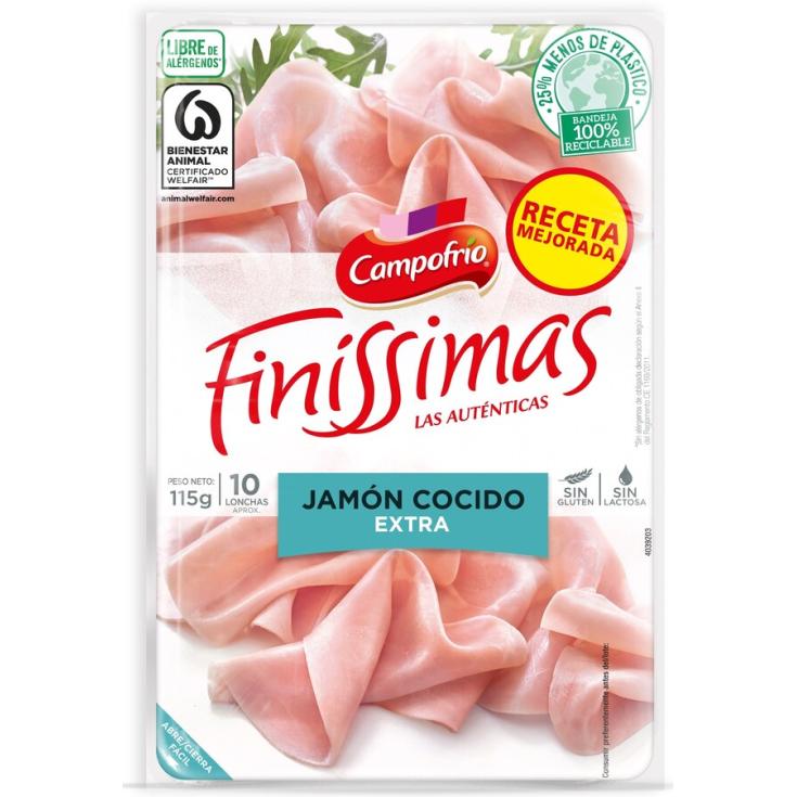 JAMON COCIDO FINISSIMAS 115G