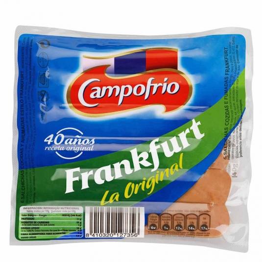 SALCHICHAS FRANKFURT CAMPOFRIO 140G