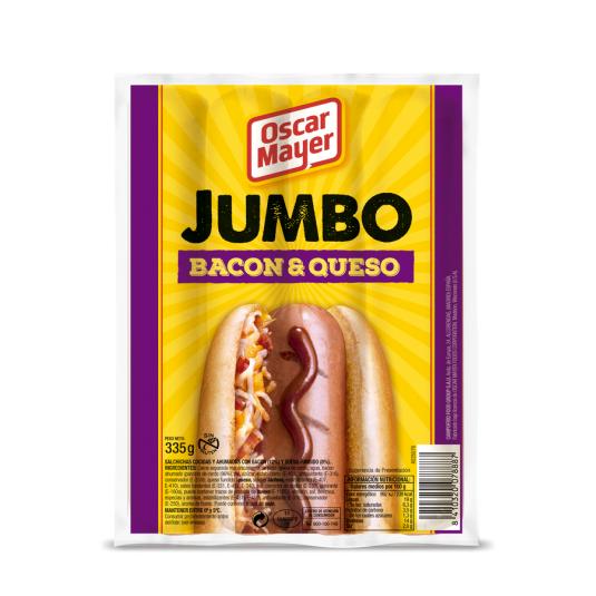 SALCHICHAS JUMBO BACON/QUESO O.MAYER 350