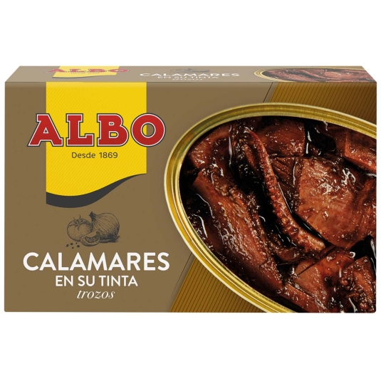 CALAMARES TROZOS TINTA ALBO OL 120G