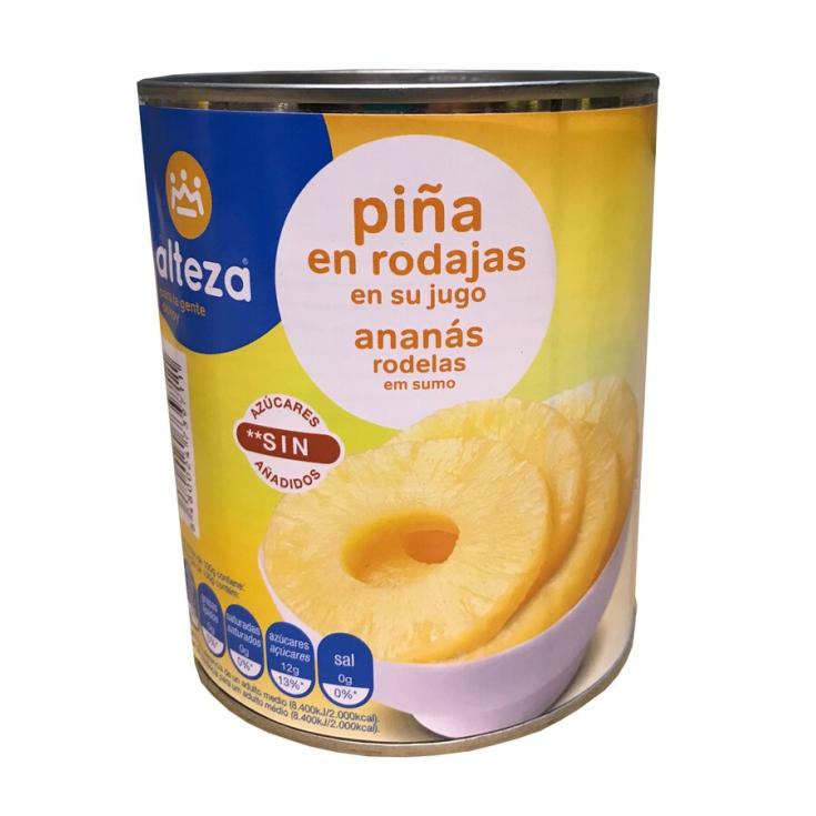 PIÑA EN SU JUGO ALTEZA 820G