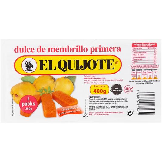 DULCE MEMBRILLO EL QUIJOTE 2X 200 GR