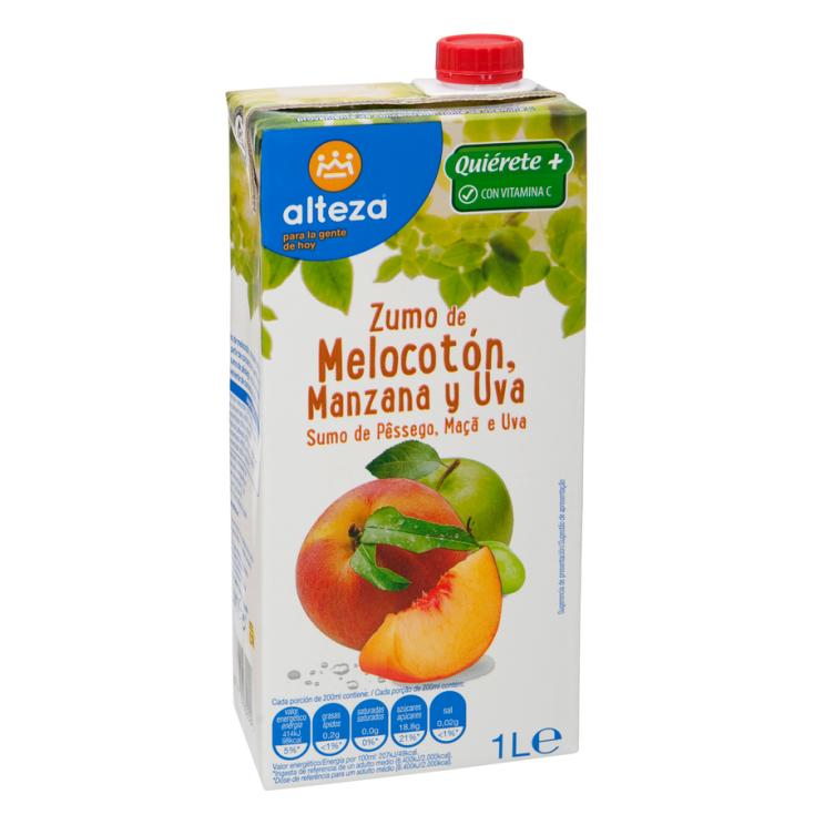 ZUMO MELOCOTON/UVA/MANZANA ALTEZA 1L