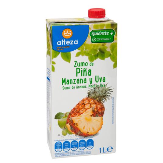 ZUMO PIÑA/UVA/MANZANA ALTEZA 1L