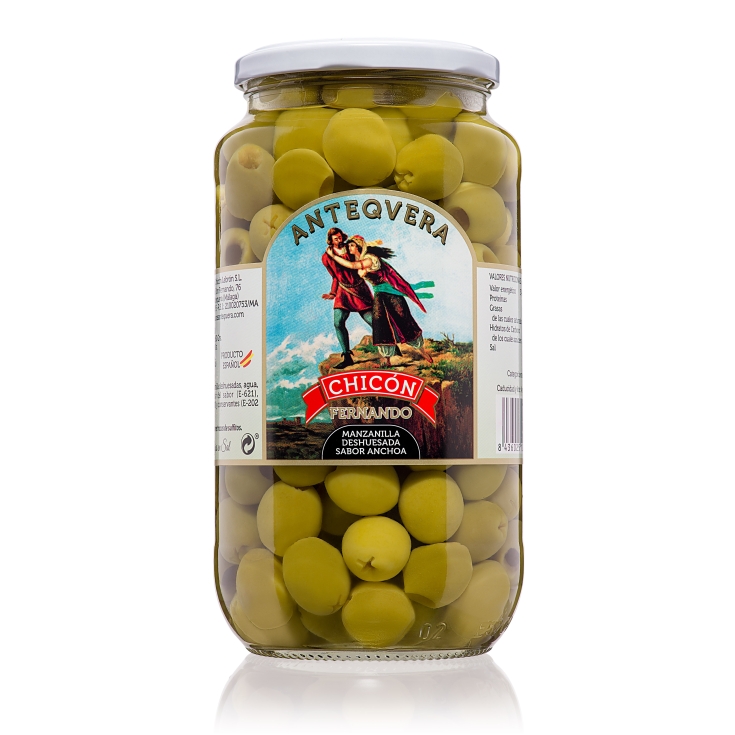 ACEITUNA ALIÑADA S/HUESO CHICON 450G