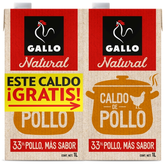 CALDO POLLO GALLO PACK AHORRO 2U