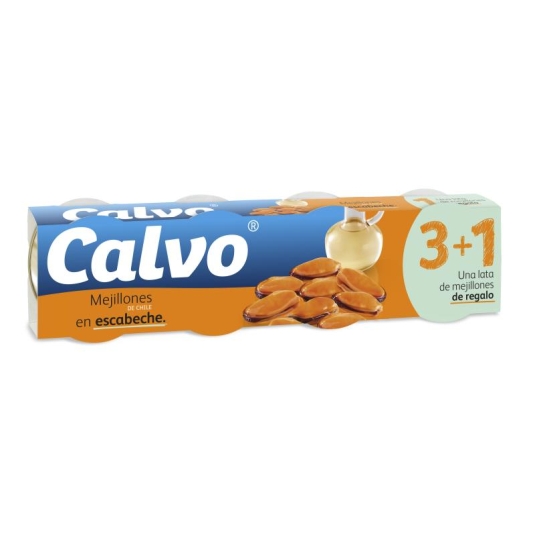MEJILLONES ESCABECHE CALVO 3+1