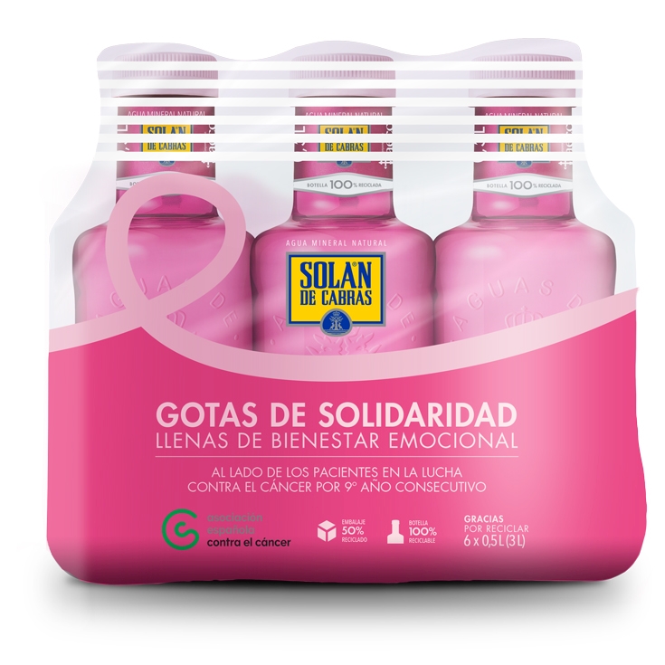 AGUA SOLAN CABRA ROSA 50CL P-6 - Supermercados Ruiz Galan