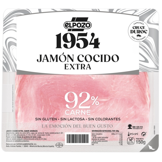 JAMON COCIDO EXTRA DUROC 1954 ELPOZO 150