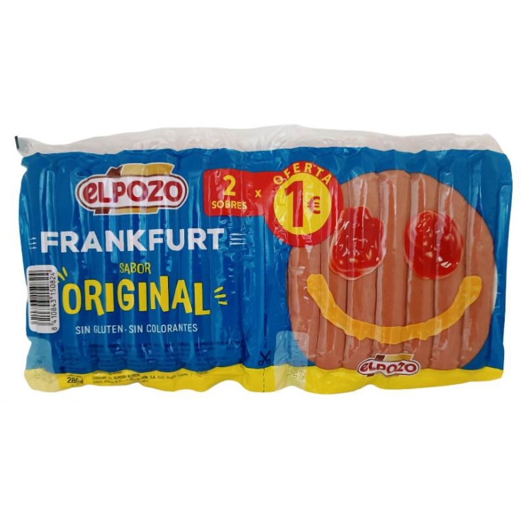 SALCHICHAS FRANKFURT ELPOZO 140G 2U