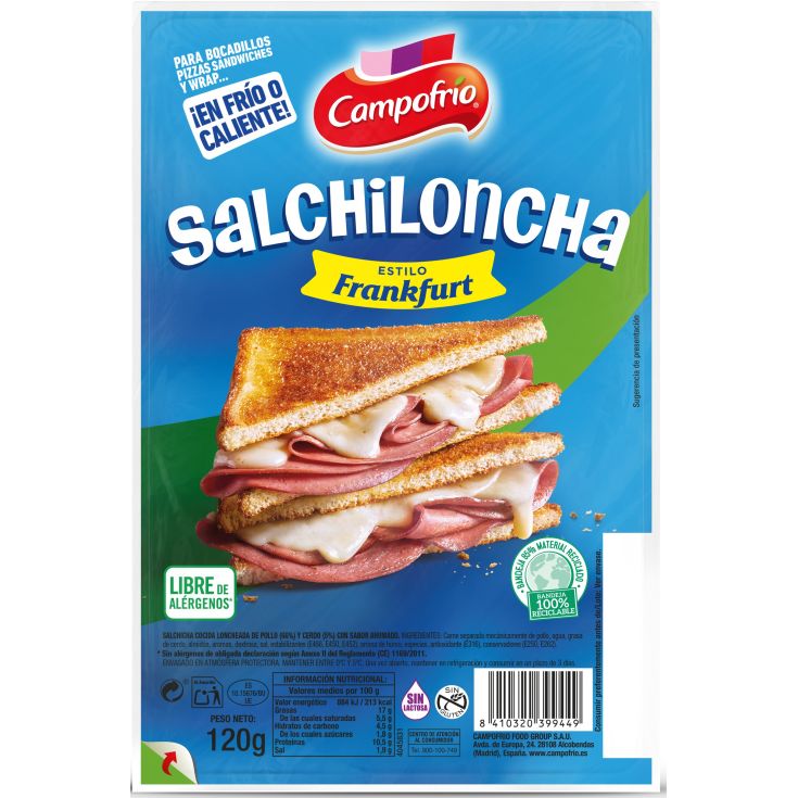 SALCHICHAS FRANKFURT CAMPOFRIO LONCHAS