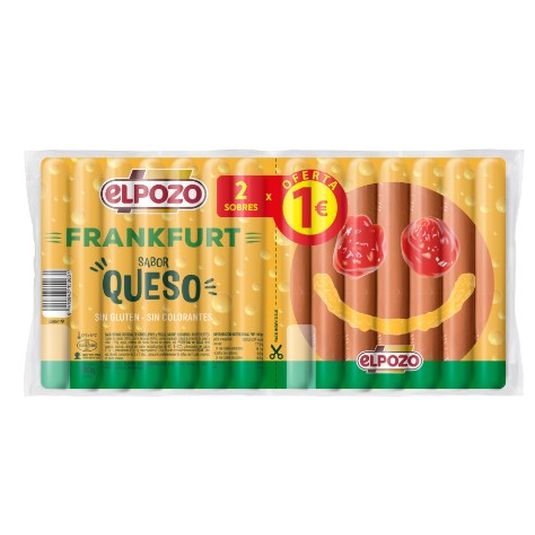 SALCHICHAS FRANKFURT QUESO ELPOZO 140G 2