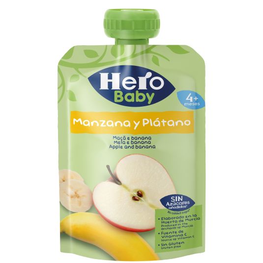 POUCHE MANZANA/PLATANO HERO 100G