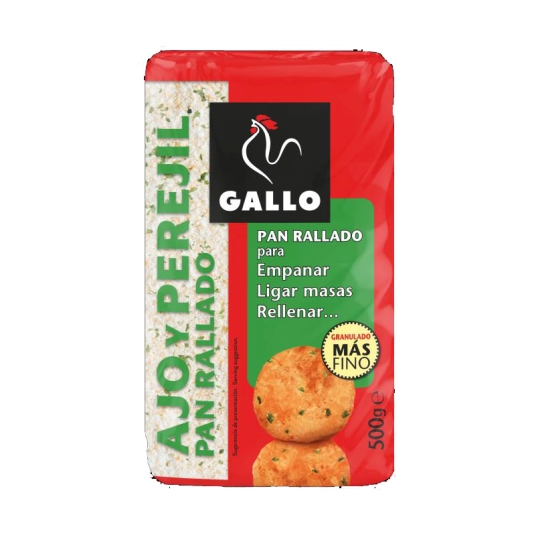 PAN RALLADO AJO/PEREJIL GALLO 500G