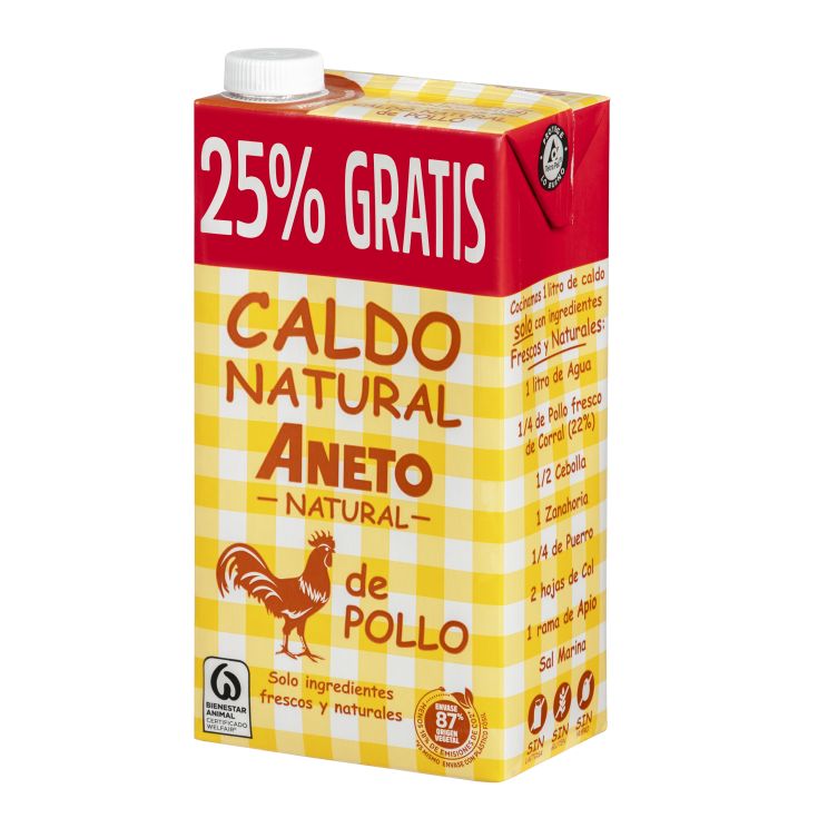 CALDO POLLO ANETO 750+250ML GRATIS