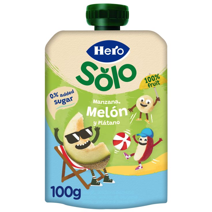 POUCHE MANZANA/MELON/PLATANO HERO 100G