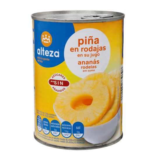 PIÑA S/JUGO RODAJAS LATA ALTEZA 340G