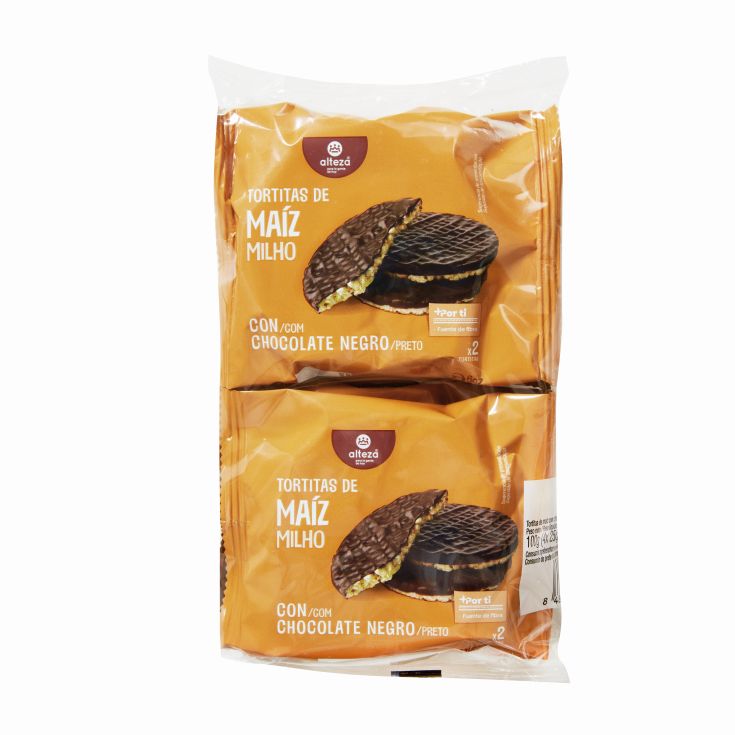 TORTITAS MAIZ CHOCO NEGRO ALTEZA