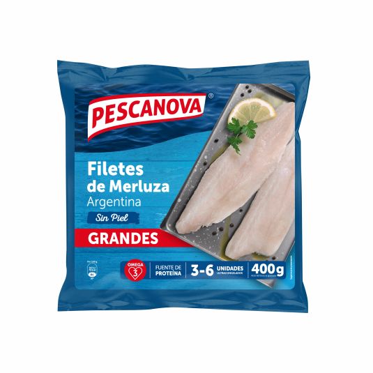 FILETES MERLUZA S/PIEL ARGENTINA 400G