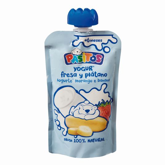 POUCHE YOGUR FRESA/PLATANO PASITOS