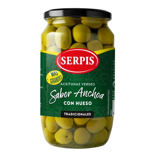 ACEITUNA C/HUESO ANCHOA SERPIS 950ML