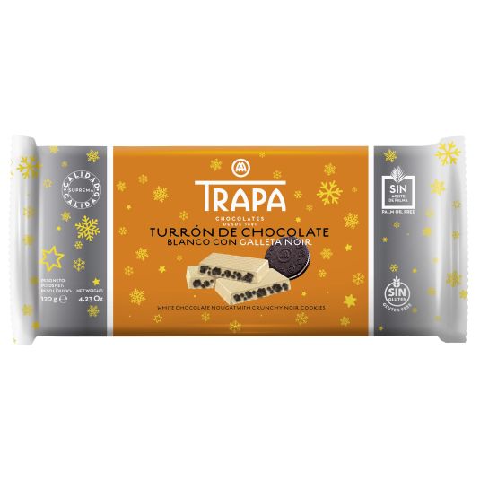 TURRON CHOCO BLANCO C/GALLETA TRAPA