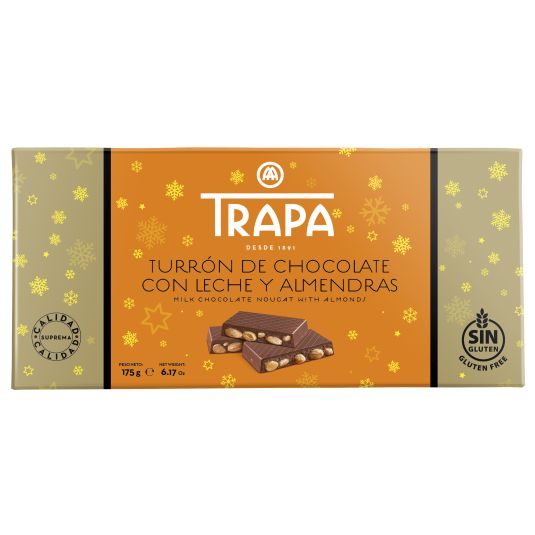 TURRON CHOCO C/LECHE ALMEN. TRAPA