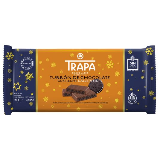 TURRON CHOCO C/LECHE GALLETA TRAPA