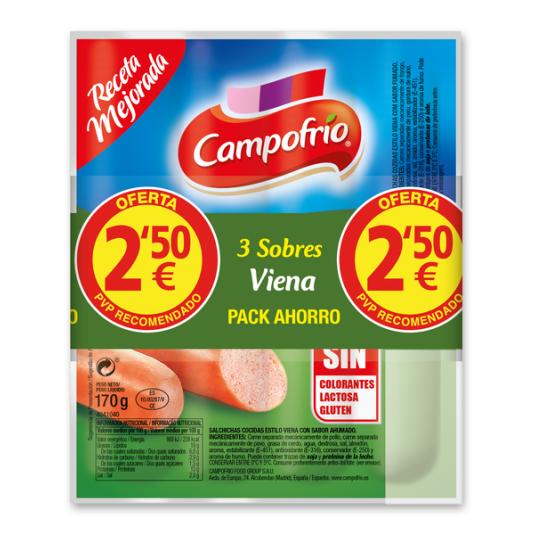 SALCHICHAS VIENA CAMPOFRIO P-3