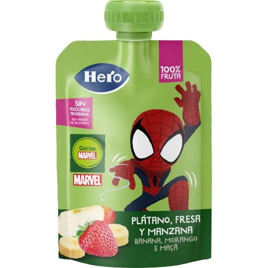 POUCHE NANOS PLAT/FRESA HERO 100G