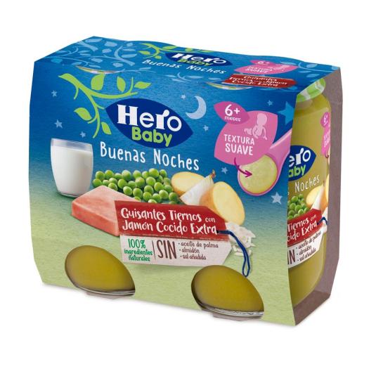 Merienda Hero Baby Natillas y Galletas (A partir de los 6 meses), 260g