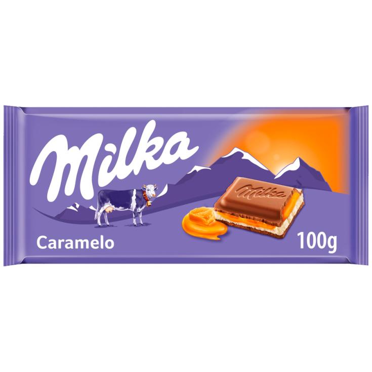 CHOCOLATE MILKA CARAMELO 100 GR - Supermercados Ruiz Galan