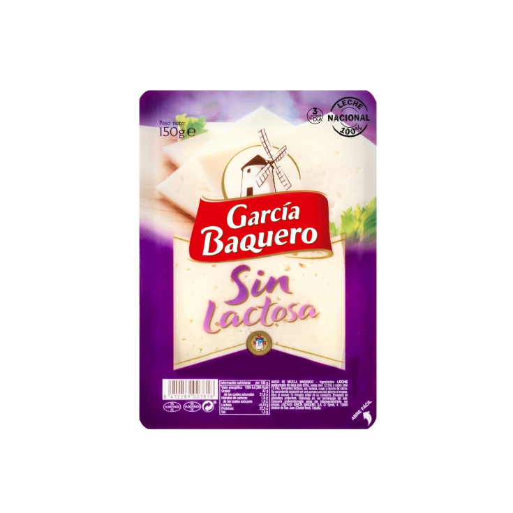 QUESO S/LACTOSA LONCHAS G.BAQUERO 150G