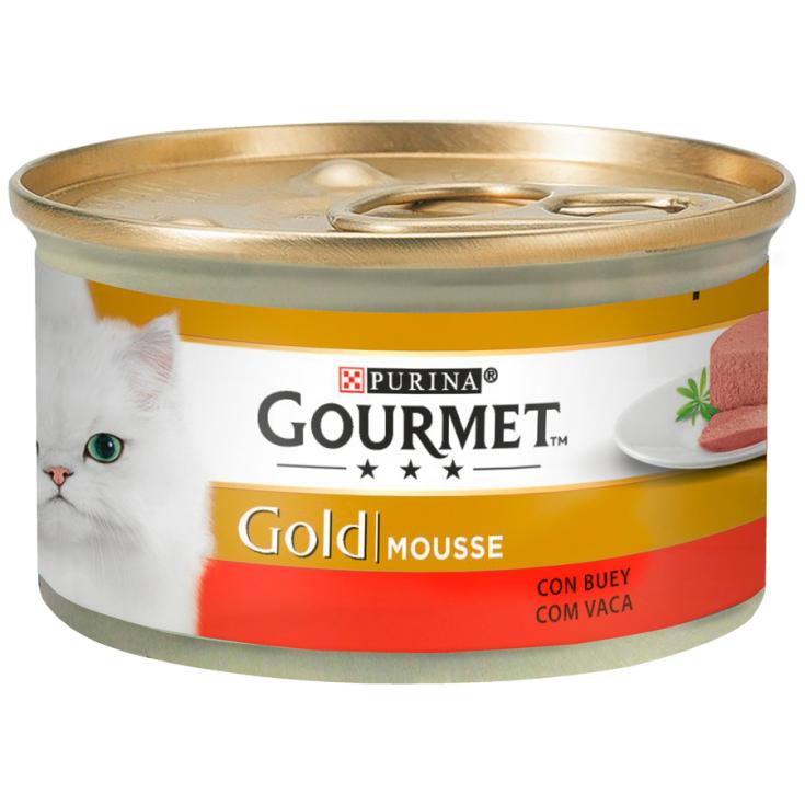 GOURMET CAT GOLD MOUSSE BUEY 85G