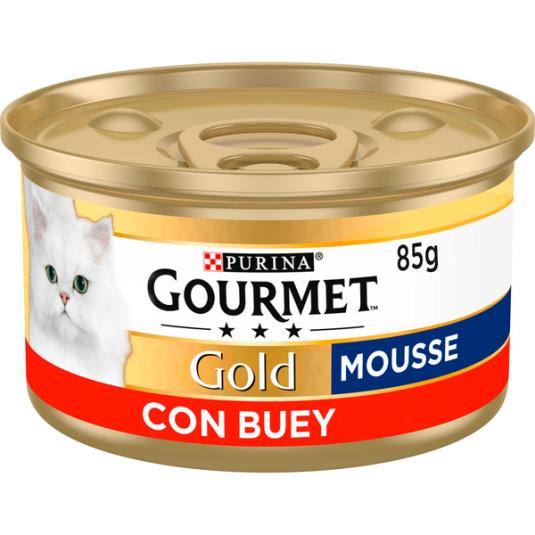 GOURMET CAT GOLD MOUSSE BUEY 85G