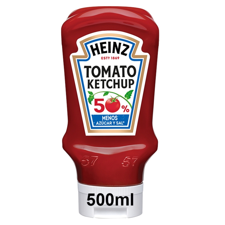 KETCHUP 50% AZUCAR/SAL HEINZ 550G