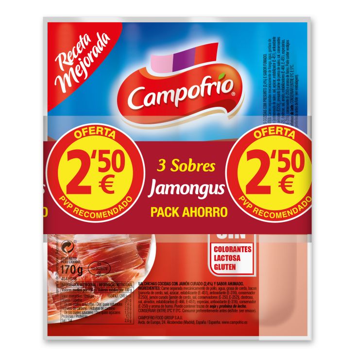 SALCHICHAS JAMONGUS CAMPOFRIO P-3