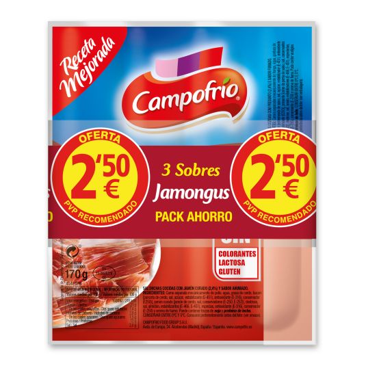 SALCHICHAS JAMONGUS CAMPOFRIO P-3